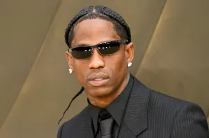 LONDON, ENGLAND - JULY 06: Travis Scott attends the world premiere of "The Odyssey" at Odeon Luxe Leicester Square on July 06, 2026 in London, England.  (Photo by Eamonn M. McCormack/Getty Images)
