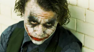 Heath Ledger as the Joker in "The Dark Knight"