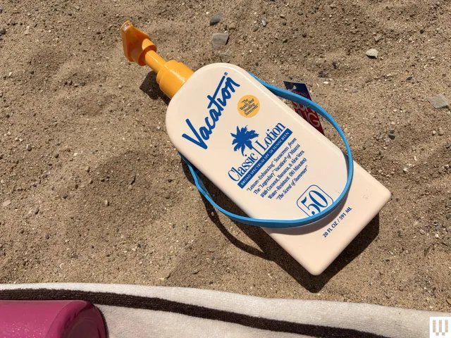 Image may contain: Bottle, Cosmetics, and Sunscreen