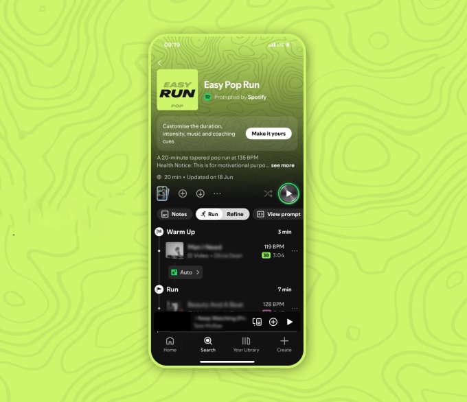 Spotify adds a running mode to its app