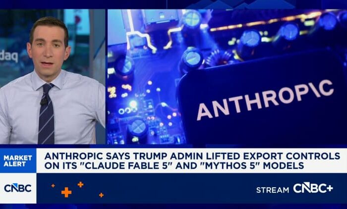 Anthropic says Trump administration has lifted export controls on Claude Fable 5 and Mythos 5