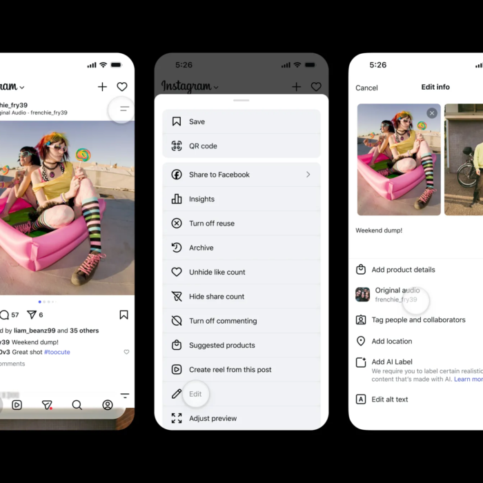 Instagram’s feature that allows users to change the audio track to posts after publishing them.
