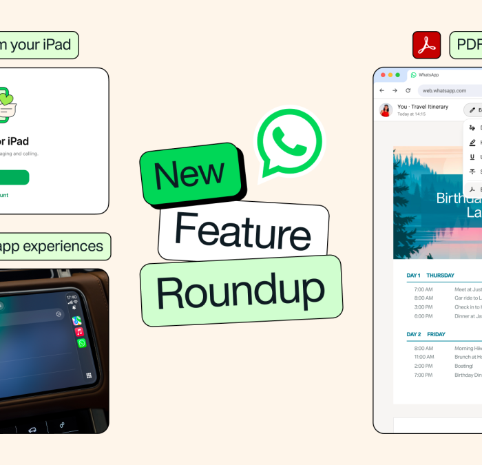 WhatsApp adds Apple CarPlay and Android Auto upgrades, iPad sign-ups, and more
